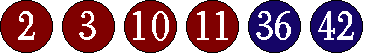 [02 03 10 11 36 42]