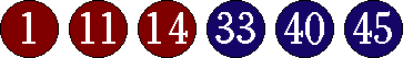 [01 11 14 33 40 45]
