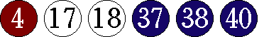 [04 17 18 37 38 40]