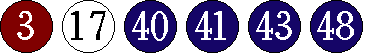 [03 17 40 41 43 48]