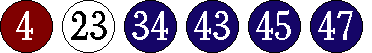 [04 23 34 43 45 47]