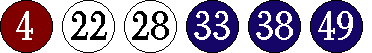 [04 22 28 33 38 49]