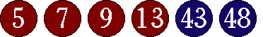 [05 07 09 13 43 48]