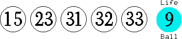15 23 31 32 33 (09)