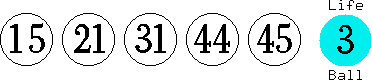 15 21 31 44 45 (03)