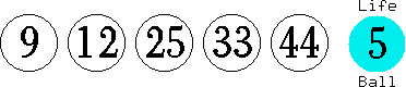 09 12 25 33 44 (05)