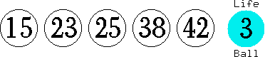 15 23 25 38 42 (03)