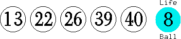 13 22 26 39 40 (08)
