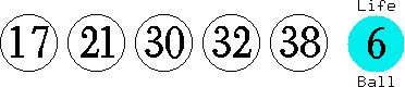 17 21 30 32 38 (06)