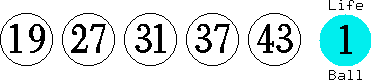 19 27 31 37 43 (01)
