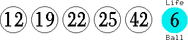 12 19 22 25 42 (06)