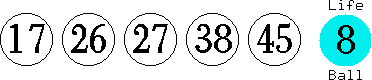 17 26 27 38 45 (08)
