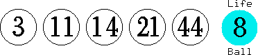 03 11 14 21 44 (08)