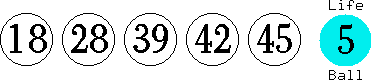 18 28 39 42 45 (05)