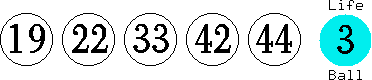 19 22 33 42 44 (03)