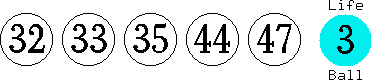 32 33 35 44 47 (03)