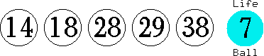 14 18 28 29 38 (07)