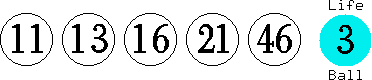 11 13 16 21 46 (03)