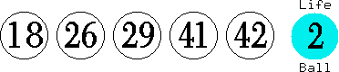 18 26 29 41 42 (02)