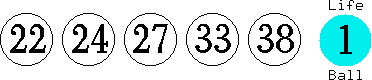 22 24 27 33 38 (01)