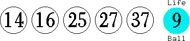 14 16 25 27 37 (09)