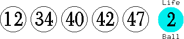 12 34 40 42 47 (02)