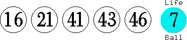 16 21 41 43 46 (07)