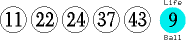 11 22 24 37 43 (09)