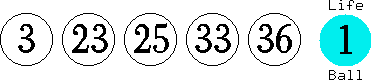 03 23 25 33 36 (01)