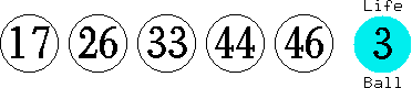 17 26 33 44 46 (03)