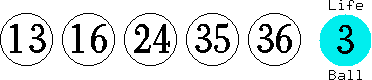 13 16 24 35 36 (03)