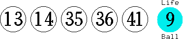 13 14 35 36 41 (09)