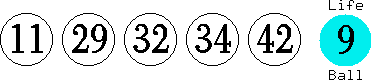 11 29 32 34 42 (09)