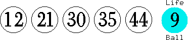 12 21 30 35 44 (09)