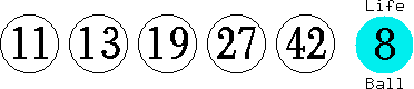 11 13 19 27 42 (08)