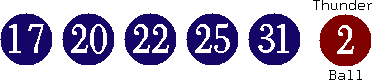 17 20 22 25 31 (02)