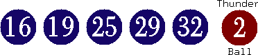 16 19 25 29 32 (02)