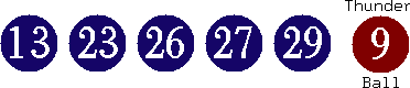 13 23 26 27 29 (09)
