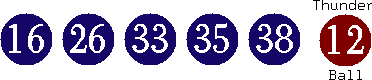 16 26 33 35 38 (12)