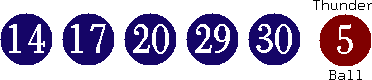 14 17 20 29 30 (05)