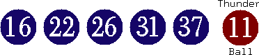 16 22 26 31 37 (11)