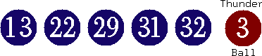 13 22 29 31 32 (03)