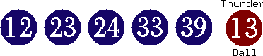 12 23 24 33 39 (13)