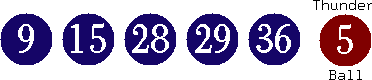 09 15 28 29 36 (05)