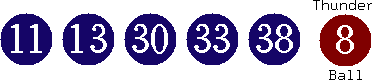 11 13 30 33 38 (08)