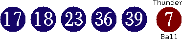 17 18 23 36 39 (07)