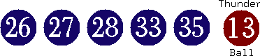 26 27 28 33 35 (13)
