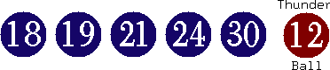 18 19 21 24 30 (12)