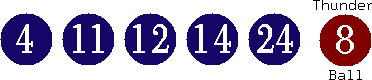 04 11 12 14 24 (08)