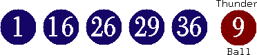01 16 26 29 36 (09)
